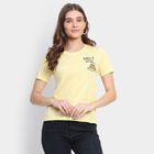 Ladies' Cotton T-Shirt, Yellow, small image number null